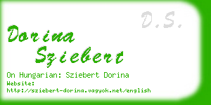 dorina sziebert business card